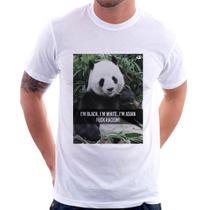 Camiseta Panda Fuck Racism! - Foca na Moda