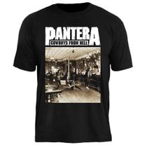 Camiseta Pantera Banda de Metal Roupas de Rock Unissex Stamp Algodão Camiseta Pantera Banda de Metal Roupas de Rock Unissex Stamp Algodão
