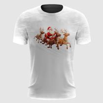 Camiseta Papai Noel e Suas Renas Natal