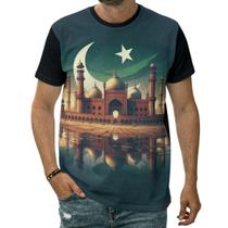Camiseta Paquistão Bandeira País Monumento Capital Paisagem Camiseta Paquistão Bandeira País Monumento Capital Paisagem