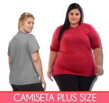 Camiseta Para Academia Feminina Plus Size 100% Poliéster Leve