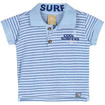 Camiseta para Bebê com gola Polo Surf - Colorittá