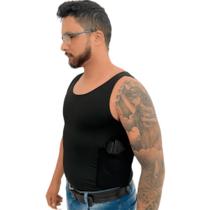 Camiseta Para CAC Regata / Porta 2 Carregadores Masculina Preta - C51