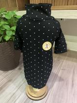 Camiseta para cachorro e gato Canelada Bolinha Preta
