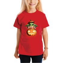 Camiseta Para Halloween Yoda Desenho Abobora Dia Das Bruxas