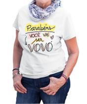 Camiseta parabéns você vai ser vovó promovida a vovó avó