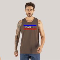 Camiseta Paris Tires Regata Algodão Estampada Confortável Treino