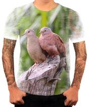 Camiseta Pássaros Aves Rolinha Roxa 1 - Estilo 66