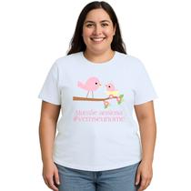 Camiseta Pássaros Mamãe Ansiosa Estampa Personalizada