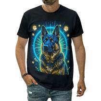 Camiseta Pastor Alemão Força Inteligência Fidelidade Coragem