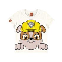 Camiseta Patrulha Canina Malwee Chase Marshall Rubble Meia Malha Tam 1 2 3 4 6 8 Menino