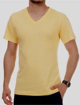 Camiseta Pau a Pique Masculina Amarelo Camiseta Pau a Pique Masculina Amarelo