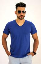 Camiseta Pau a Pique Masculina Azul Bic Camiseta Pau a Pique Masculina Azul Bic