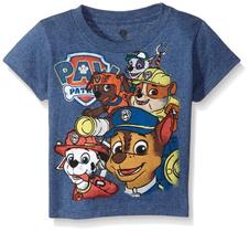 Camiseta Paw Patrol Baby Boys Group de manga curta azul marinho 4T