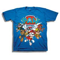 Camiseta Paw Patrol Boys Group de manga curta 5T - azul royal