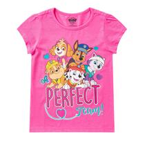 Camiseta Paw Patrol Nickelodeon de manga curta para meninas rosa