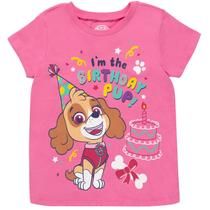 Camiseta Paw Patrol Skye Birthday Toddler Girls Rosa 3T