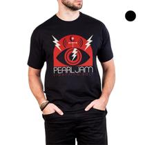 Camiseta Pearl Jam Lightning Bolt Cor:PretoTamanho:G