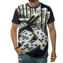 Camiseta Peças De Dominó Jogo De Mesa Diversão Arte Camiseta Peças De Dominó Jogo De Mesa Diversão Arte