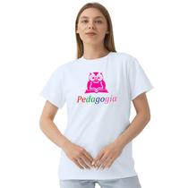 Camiseta Pedagogia Coruja Camisa Personalizada Blusa Adulto Algodão com Poliéster