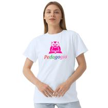 Camiseta Pedagogia Coruja Camisa Personalizada Blusa Adulto Algodão com Poliéster Camiseta Pedagogia Coruja Camisa Personalizada Blusa Adulto Algodão com Poliéster