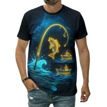 Camiseta Peixes Arte Pescaria Anzol Vara De Pescar Rio Camiseta Peixes Arte Pescaria Anzol Vara De Pescar Rio