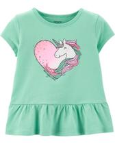 Camiseta Peplum Unicórnio Glitter Camiseta Peplum Unicórnio Glitter