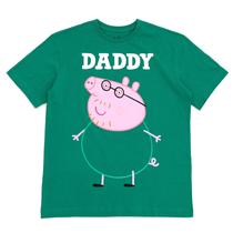Camiseta Peppa Pig Papai Estampa Gráfica Azul Médio Camiseta Peppa Pig Papai Estampa Gráfica Azul Médio