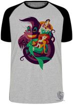 Camiseta Pequena Sereia Blusa Plus Size extra grande adulto ou infantil
