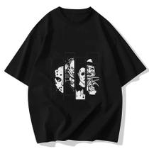 Camiseta Personagens Clássicos de Terror Films Streetwear Masculina Caveira Manga Curta