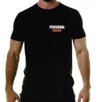 Camiseta Personal Trainer - Camisa Ed Física Logo Frente E Costa