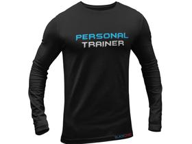Camiseta Personal Trainer Manga Longa Academia Professor