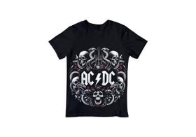 Camiseta Personalizada AC-DC Tecido Premium 30.1 Camiseta Personalizada AC-DC Tecido Premium 30.1
