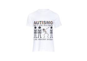 Camiseta Personalizada Autismo nao e deficiencia Tecido Premium 30.1