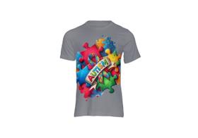 Camiseta Personalizada Autismo Tecido Premium 30.1