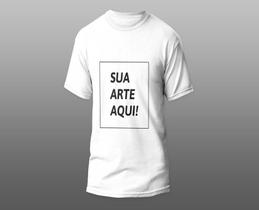 Camiseta Personalizada Branco Algodão - P ao XG Camiseta Personalizada Branco Algodão - P ao XG
