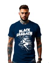 Camiseta Personalizada Estampa Black Sabbath Masculina Algodão Estampada Gola Careca Ref 02