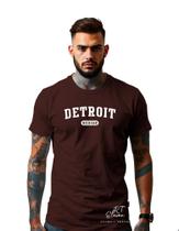 Camiseta Personalizada Estampa Detroid Masculina Algodão Estampada Gola Careca Ref 09