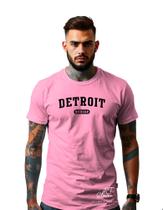 Camiseta Personalizada Estampa Detroid Masculina Algodão Estampada Gola Careca Ref 09