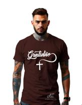 Camiseta Personalizada Estampa Gratidão Masculina Algodão Estampada Gola Careca Ref 13