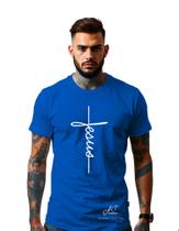 Camiseta Personalizada Estampa Jesus Masculina Algodão Estampada Gola Careca Ref 15