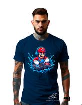 Camiseta Personalizada Estampa Mario DJ Masculina Algodão Estampada Gola Careca Ref 18