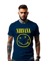 Camiseta Personalizada Estampa Nirvana Masculina Algodão Estampada Gola Careca Ref 20