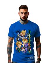 Camiseta Personalizada Estampa Vegeta Masculina Algodão Estampada Gola Careca Ref 26