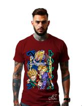 Camiseta Personalizada Estampada Anime Vegeta Unissex Malha 100% Algodao Linha Premium