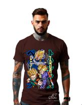 Camiseta Personalizada Estampada Anime Vegeta Unissex Malha 100% Algodao Linha Premium