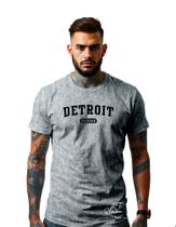 Camiseta Personalizada Estampada Detroit Unissex Malha 100% Algodao Malha Premium