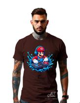 Camiseta Personalizada Estampada Personagem Mario DJ Unissex Malha 100% Algodao Linha Premium