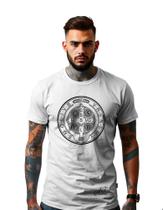Camiseta Personalizada Estampada Religiosa Crista São Bento Malha 100% Algodao Linha Premium Camiseta Personalizada Estampada Religiosa Crista São Bento Malha 100% Algodao Linha Premium
