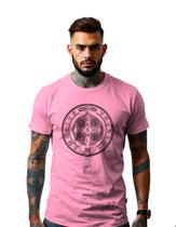 Camiseta Personalizada Estampada Religiosa Crista São Bento Malha 100% Algodao Linha Premium